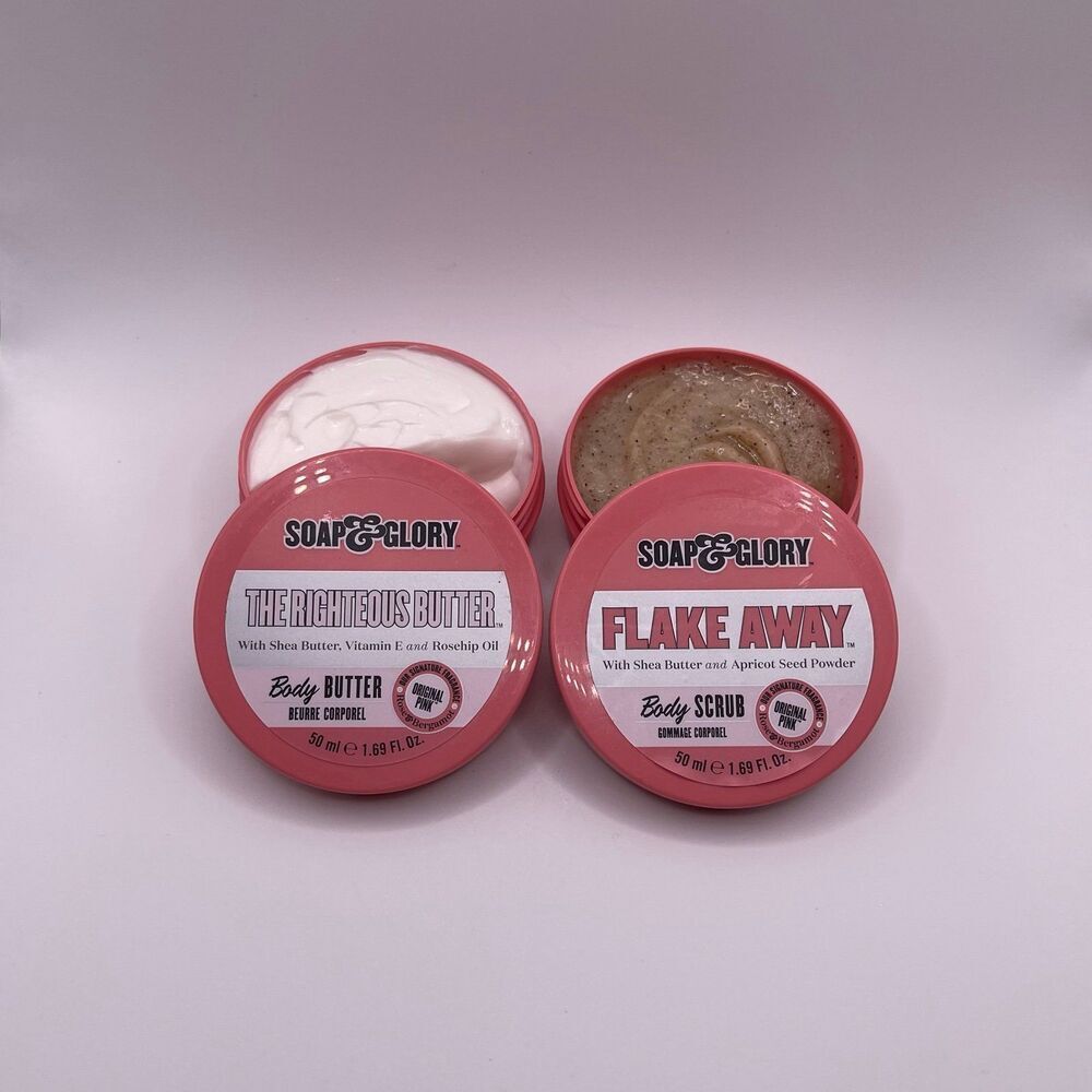 Soap & Glory The Righteous Body Butter & Flake Away Body Scrub 2 PCS. Set